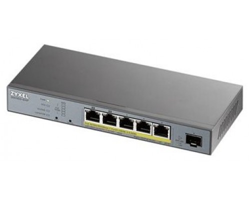 Zyxel GS1350-6HP-EU0101F switch Gestionado L2 Gigabit Ethernet (10/100/1000) Energía sobre Ethernet (PoE) Gris (Espera 4 dias)