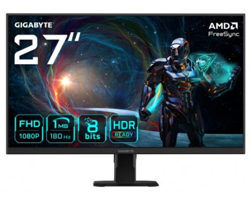 GIGABYTE GS27FA Monitor para juegos de 27” FHD - 1920 x 1080 (FHD), 180Hz, 1ms, 300 cd/m², FreeSync, HDR Ready, HDMI 2.0 (Espera 4 dias)
