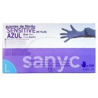 PAQUETE DE 100 GUANTES NITRILO SENSITIVE S/P  T-G P-100 EXAMEN SANICEN GU105 (Espera 4 dias)