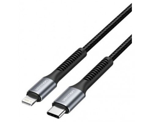 CABLE USB-C A LIGHTNING TRENZADO 1 M NEGRO VENTION (Espera 4 dias)