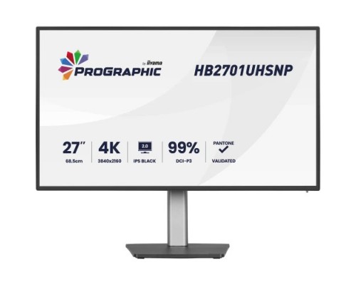 MONITOR IIYAMA, IPS PANEL TECHNOLODY LED, 27 PULGADAS, 68.5 CM, 3840X2160, 60 HZ (Espera 4 dias)