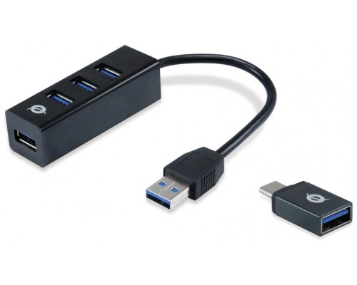 HUB USB 3.0 CONCEPTRONIC HUBBIES04B 4 PUERTOS USB 3.0