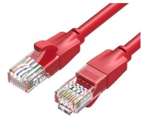 CABLE DE RED LATIGUILLO RJ45 UTP CAT6 AWG26 2 M ROJO VENTION (Espera 4 dias)