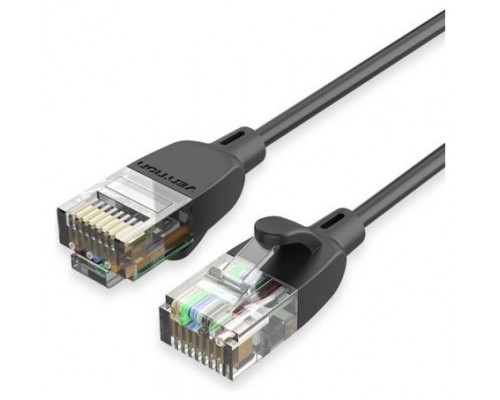 CABLE DE RED LATIGUILLO RJ45 UTP CAT6A AWG32 1 M NEGRO VENTION (Espera 4 dias)