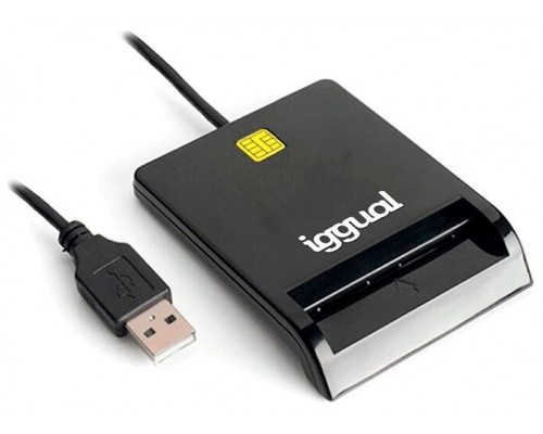 iggual Lector tarjetas ID DNI SIP USB 2.0 negro