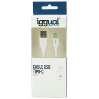 iggual cable USB-A/USB-C 100 cm blanco-2SX iggual cable USB-A/USB-C 100 cm blanco