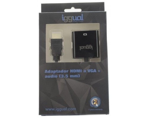 iggual Adaptador HDMI a VGA + audio (3.5 mm)