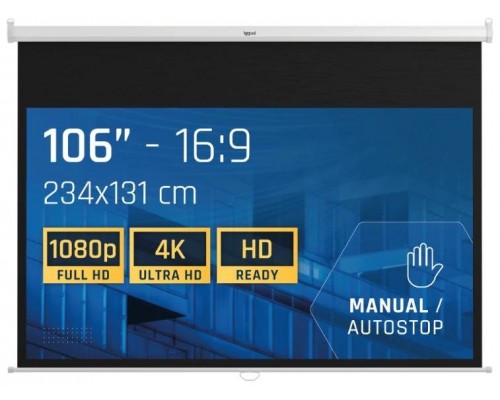 iggual Pantalla manual 16:9 106" 234x131 cm