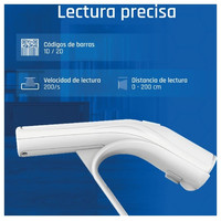 iggual Lector código barras 2D USB botón blanco-12SX iggual Lector código barras 2D USB botón blanco