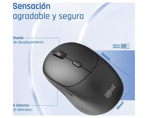 iggual Rat&oacute;n inal&aacute;mbrico NANO-OFFICE-6D 1600DPI