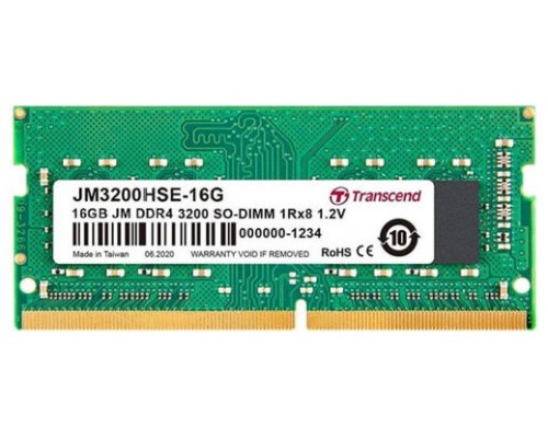 SODIMM DDR4 16GB 3200Mhz TRANSCEND 1.2V CL22 1Rx8