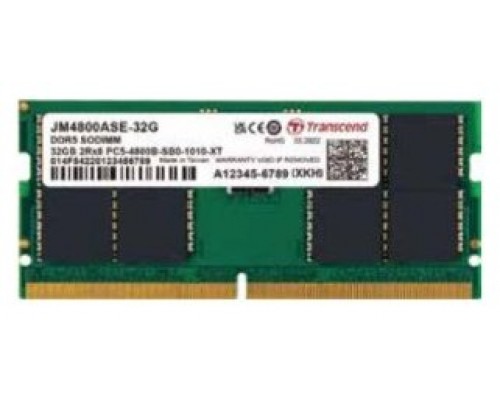 SODIMM DDR5 16GB 4800Mhz TRANSCEND 1.1V CL40 1Rx8