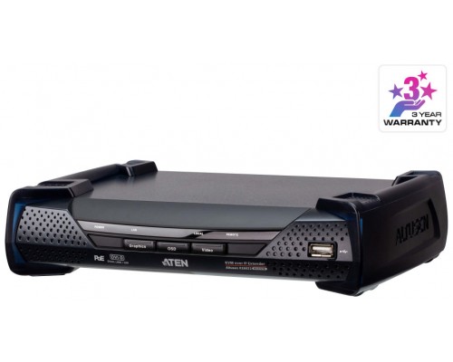 Aten Receptor KVM por IP DVI-D dual link 2K con SFP dual y PoE (Espera 4 dias)