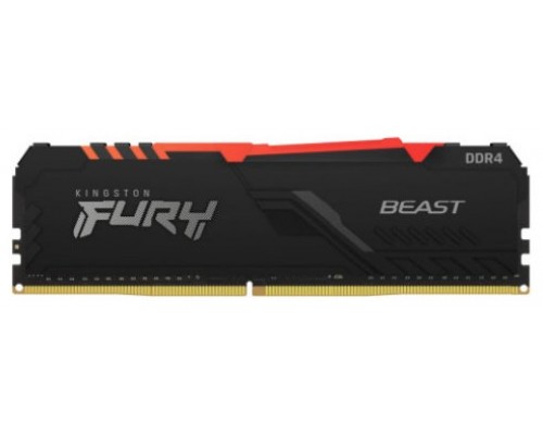 MEMORIA KINGSTON FURY BEAST RGB DDR4 16GB (KIT 2) 3200MHZ  CL16      -  KF432C16BB2AK2/16 (Espera 4 dias)