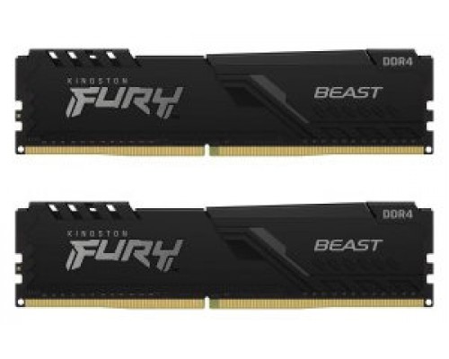 DDR4 KINGSTON 2X8GB 3200  FURY BEAST NEGRO