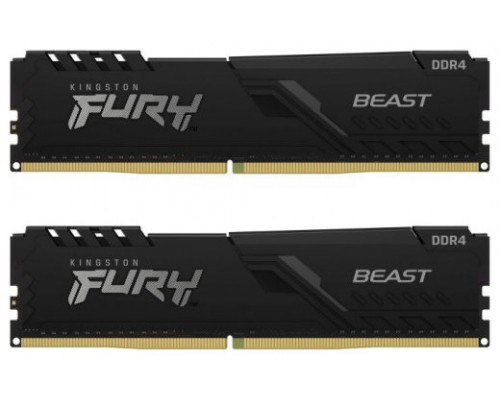 DDR4 KINGSTON 2x 32GB 3600 FURY BEAST NEGRO