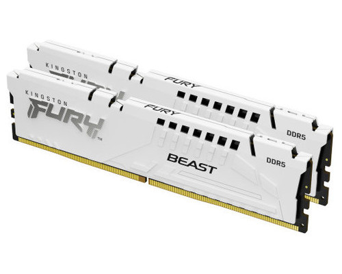 MEMORIA KINGSTON 32GB KIT2 6000MT/S DDR5 CL36   FURY BEAST WHITE EXPO - KF560C36BWE2K2-32 (Espera 4 dias)
