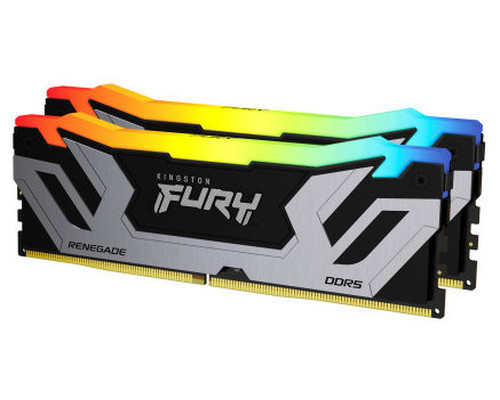 MEMORIA KINGSTON 48GB 8400MT/S DDR5 CL40 CUDIMM (KIT OF 2) FURY RENEGADE RGB SILVER XMP - KF584CU40RSAK2-48 (Espera 4 dias)