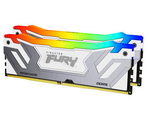MEMORIA KINGSTON 48GB 8400MT/S DDR5 CL40 CUDIMM (KIT OF 2) FURY RENEGADE RGB WHITE XMP - KF584CU40RWAK2-48 (Espera 4 dias)