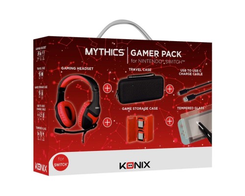 PACK GAMER KONIX SWITCH HEADSET GAMING + FUNDA + CAJA