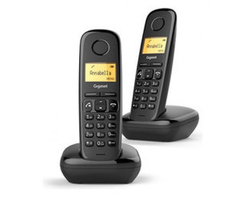 Gigaset A270 Duo Teléfono DECT Identificador de llamadas Negro (Espera 4 dias)