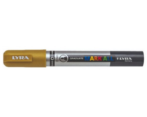 MARCADOR PERMANENTE MARK ALL ORO 2 MM LYRA GROOVE L6820250 (Espera 4 dias)