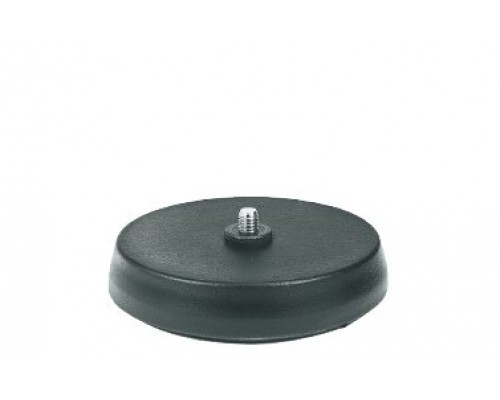 BOSCH LBC1227/01 SOPORTE DE SOBREMESA PARA MICRÓFONO, NEGRO MATE, BASE DE HIERRO FUNDIDO PESADA Y REDONDA, 130 MM (5,12 IN) DE DIÁMETRO CON GOMA AMORTIGUADORA EN LA PARTE INFERIOR, CON PERNO WHITWORTH DE 3/8 IN. (Espera 4 dias)