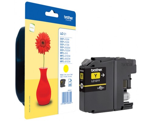 Brother Cartucho LC121YBP Amarillo Blister