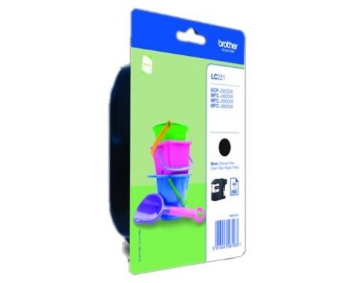 TINTA BROTHER LC-221BK NEGRO 260PAG (Espera 4 dias)