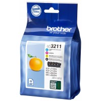 BROTHER Pack de 4 cartuchos de tinta negro, cian, magenta y amarillo BROTHER LC3211VAL