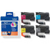 BROTHER Pack de 4 cartuchos de tinta negro, cian, magenta y amarillo LC521VAL 500 pag. cada color-SX17 BROTHER Pack de 4 cartuchos de tinta negro, cian, magenta y amarillo LC521VAL 500 pag. cada color