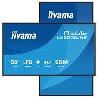 MONITOR TACTIL IIYAMA 50" 3840X2160, UHD VA, 500CD/M2, HORIZ VERT,FAILOVER,MM 2X 10W, HDMI 3X, DP, DP-OUT, USB 2.0 X2, WIFI, LAN, MEDIA PLAY USB, LAN / RS232C, IISIGNAGE2, IISHARE, IICONTROL ANDROID 11, PC-SLOT SDM-L, 24/7, VESA 400X400 (LH5075UHS-B2-58SX MONITOR TACTIL IIYAMA 50" 3840X2160, UHD VA, 500CD/M2, HORIZ VERT,FAILOVER,MM 2X 10W, HDMI 3X, DP, DP-OUT, USB 2.0 X2, WIFI, LAN, MEDIA PLAY USB, LAN / RS232C, IISIGNAGE2, IISHARE, IICONTROL ANDROID 11, PC-SLOT SDM-L, 24/7, VESA 400X400 (LH5075UHS-B2