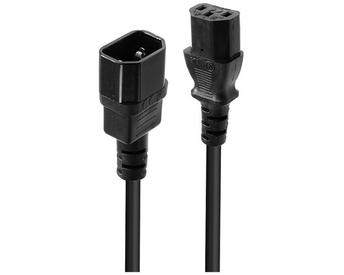 Lindy 30321 cable de transmisi&oacute;n Negro 1 m C14 acoplador C13 acoplador (Espera 4 dias)