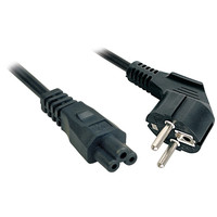 Lindy 3m, CEE 7/7 - IEC 320 C5 Negro CEE7/7 C5 acoplador (Espera 4 dias)