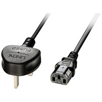 Lindy 30434 cable de transmisión Negro 3 m Enchufe tipo G C13 acoplador (Espera 4 dias)-6SX Lindy 30434 cable de transmisión Negro 3 m Enchufe tipo G C13 acoplador (Espera 4 dias)