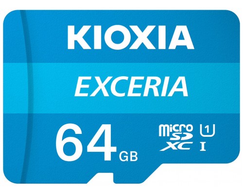 MICRO SD KIOXIA 64GB EXCERIA UHS-I C10 R100 CON ADAPTADOR