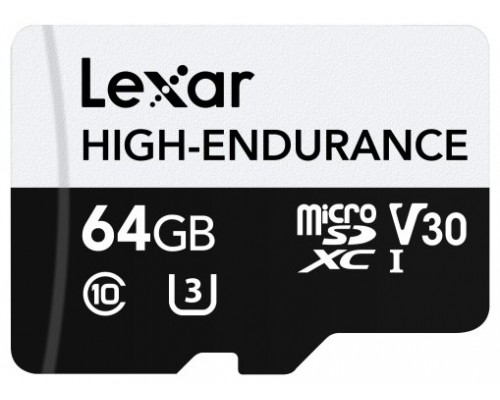 Lexar High-Endurance 64 GB MicroSDXC UHS-I Clase 10 (Espera 4 dias)