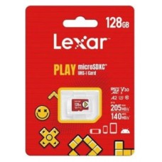 LEXAR 128GB PLAY MICROSDXC™ UHS-I CARDS, UP TO 205MB/S READ, 140MB/S WRITE, C10 A2 V30 U3 (Espera 4 dias)