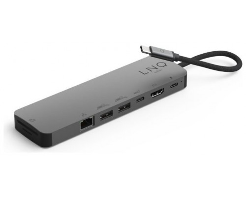 DOCKING STATION 9 PUERTOS PRO STUDIO USB-C GRIS LINQ (Espera 4 dias)