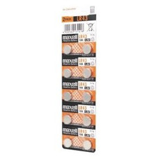 PILAS LR43 MAXELL LR0043-B10 1.5V BLISTER 10 UNIDADES
