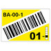 BROTHER Caja de 1 rollo de etiquetas precortadas para estanterias y estanterias paletizadas de 55 x 85 mm. Amarillo, para codigos de barras - 340 etiquetas/roll