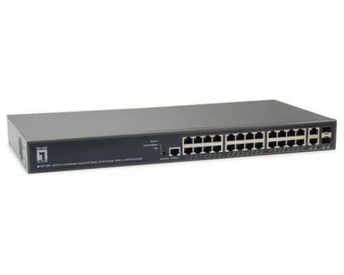 SWITCH GESTIONABLE LEVELONE L3 GEP-2681 26P 24xGb PoE