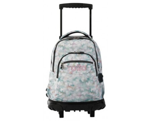 MOCHILA ESCOLAR CON RUEDAS CORAZONES PASTEL TOTTO MA03ECO006-2311P-4HX (Espera 4 dias)