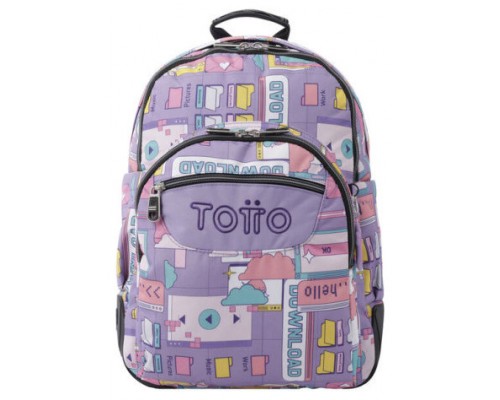 MOCHILA ESCOLAR MORADO CIBER - CRAYOLES TOTTO MA04ECO029-2210N-2QI (Espera 4 dias)