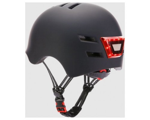 YOUIN CASCO CON LED FRONTAL Y TRASERO NEGRO  (TALLA L) (Espera 4 dias)