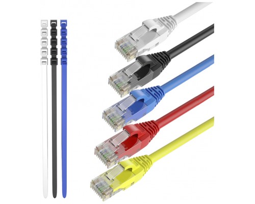 Pack 4 Cables + 1 GRATIS Ethernet CAT6 RJ45 24AWG 3m + 15 Bridas Max Connection (Espera 2 dias)