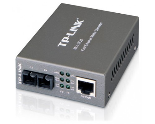CONVERSOR MEDIOS TP LINK MC110CS MONO MODE SC/UPC - RJ45 FAST 20KM