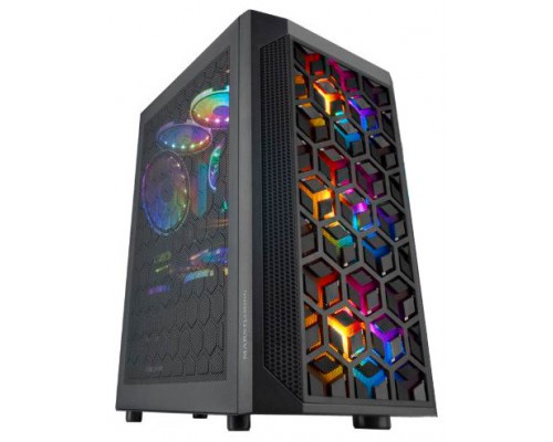 CAJA MICROATX GAMING MARS GAMING MCMESH BLACK DISENO