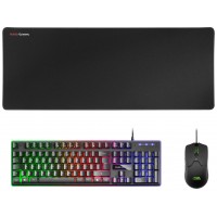 Mars Gaming MCPXBPT Combo Teclado+Ratón+Alfombrilla Negro PT (Espera 4 dias)