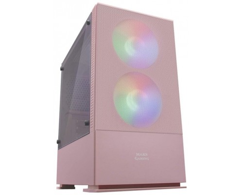 CAJA MICROATX GAMING MARS GAMING MCZ PINK FRONTAL MESH